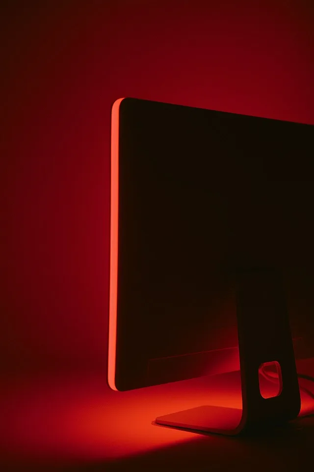 Abstract red panel with a soft light gradient
